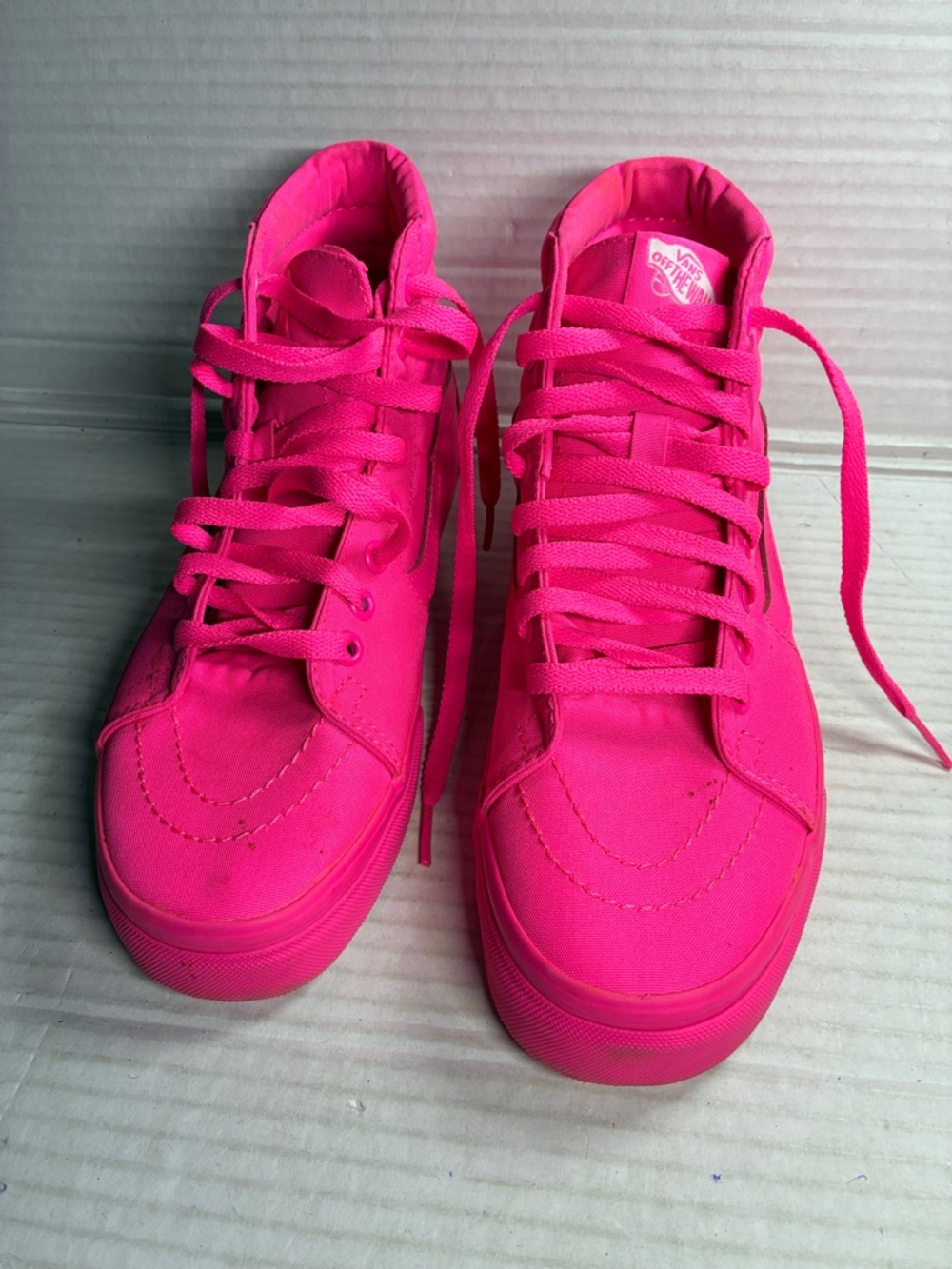 Vans high top sneakers pink USED